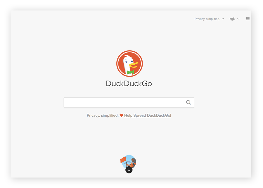 DuckDuckGo暗网搜索引擎首页